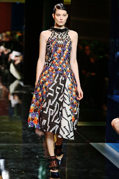 Peter Pilotto, Fall/Winter 2014. London Fashion Week 2014. [Photo by Miles Willis/Getty Images]