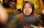 Ekspresi Wali Kota Surabaya Tri Rismaharini