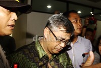 Akil menjadi terdakwa dalam kasus suap pada sengketa Pilkada. Lamhot Aritonang/detikFoto.