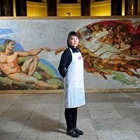 Lukisan Michelangelo Dibuat dengan 10 Ribu Marshmallow