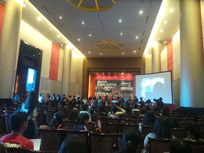 Suasana di Ruang Audisi Menyanyi di SM Global Audition Jakarta