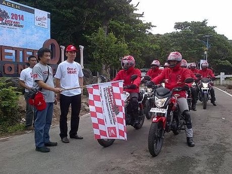12 Riders Uji Motor Sport Honda dari Sabang-Pontianak