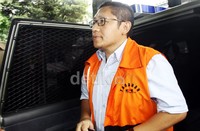 Anas kembali menajalani pemeriksaan terkait kasus Hambalang. Lamhot Aritonang/detikFoto.     