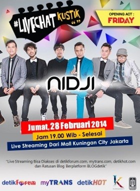 Nidji Siap Hebohkan LIVECHATkustik Bulan Ini