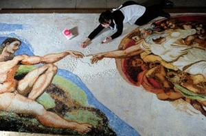 Wow, Replika Lukisan Michelangelo dari 10.000 Marshmallow Ini Karya Orang Indonesia!