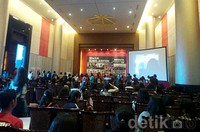 Suasana audisi global SM Entertainment di Jakarta yang digelar di Hotel Manhattan, Kuningan, Jakarta Selatan.