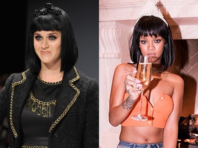 Rambut Pendek Berponi Katy Perry vs Rihanna