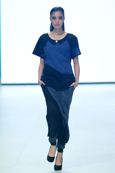 Steven Tach Natural. BNI Iniverse Bonding. Indonesia Fashion Week 2014 at Jakarta Convention Center. Senayan. Jakarta. [Foto: Mohammad Abduh/Wolipop]