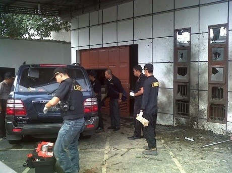 Tim Labfor dan Gegana Cek Lokasi Ledakan Diduga Granat di Binjai