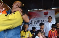 Calon Presiden Konvensi Rakyat Rizal Ramli terlihat menghadiri acara pembukaan Rumah Cerdas Rizal Ramli. (foto Ardiansyah).