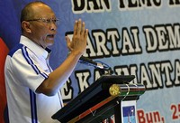 Pramono Edhie Wibowo menyampaikan arahan soal pemenangan pemilu legislatif.