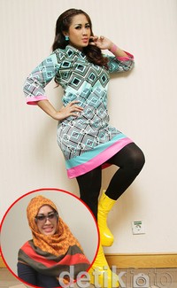 Melinda tak lagi mengenakan hijab. Gus Mun/detikHOT.