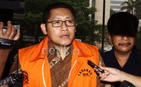 Insya Allah sudah bisa memberi keterangan, tapi belum tahu materinya apa, ujar Anas di KPK. Lamhot Aritonang/detikFoto.