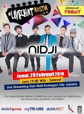 Yuk, Saksikan LIVECHATkustik Bareng Nidji Malam Ini
