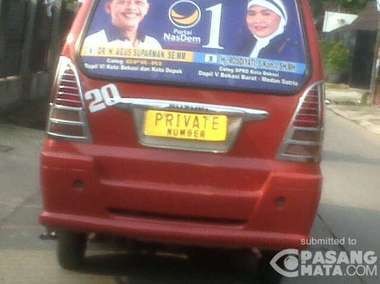 Wah! Ada Angkot Bernopol Private Number Seliweran di Bekasi