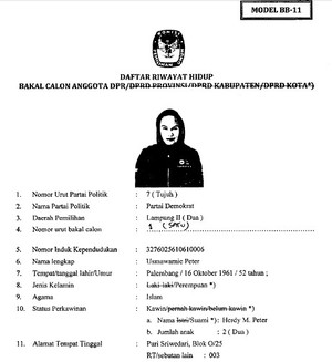 Anggota FPD Usmawarnie, Istri Penyekap Staf Dimsum Tak Nampak di DPR
