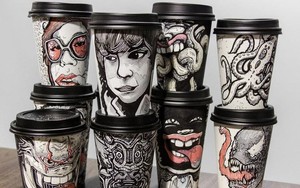 Keren dan Unik, Gelas Kopi Iron Man dan Gundam Ini Dilukis dengan Tangan