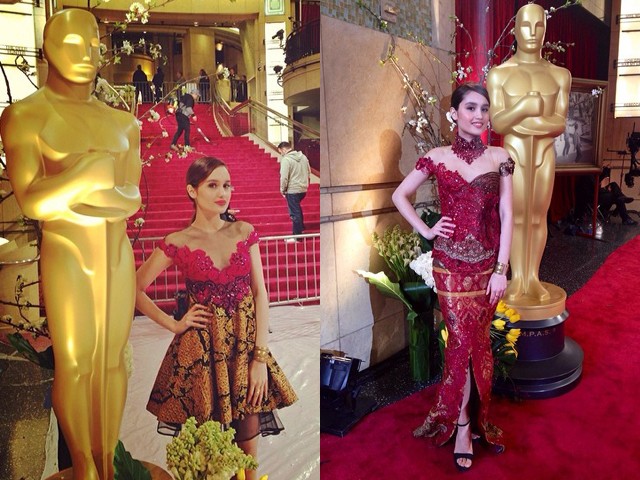 Gaya Cinta Laura di Red Carpet Oscar 2014, Fab or Fail?