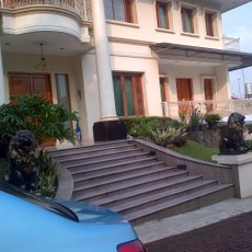 Dua Singa Emas Bermata Batu Ruby Jaga Rumah Penyekap Karyawan Dimsum