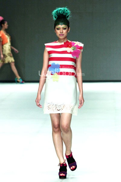 Radin by Lenny Agustin EDGY PHILOSOPHY.  Indonesia Fashion Week 2014 at Jakarta Convention Center. Senayan. Jakarta. [Foto: Mohammad Abduh/Wolipop]