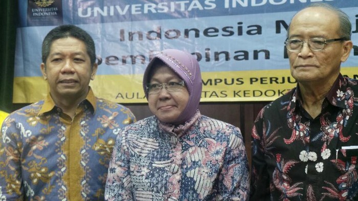 Risma Menggeleng Saat Dinyatakan Sebagai Capres oleh Dewan Guru Besar UI