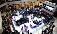 Mitsubishi meluncurkan New Pajero Sport V6 di Plaza Senayan, Jakarta, Jumat (7/3/2014).
