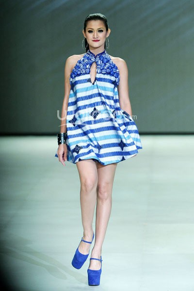 Ian Adrian But-on. ZALORA PRESENTS DIGITAL FASHION SHOW. Indonesia Fashion Week 2014 at Jakarta Convention Center. Senayan. Jakarta. [Foto: Mohammad Abduh/Wolipop]