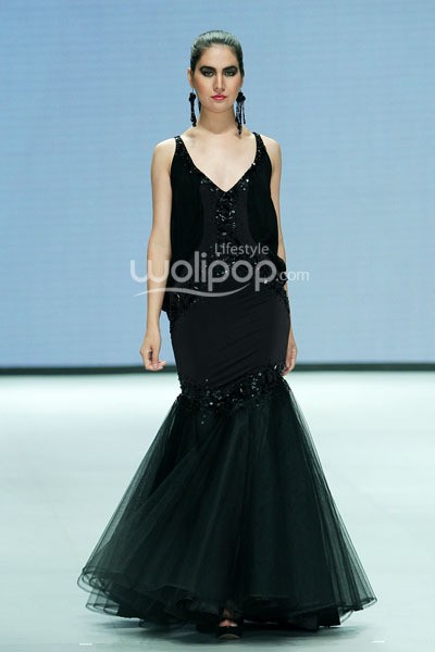 Espen Salberg Femme de la Nuit. Garuda Indonesia LADIES FIRST!!. Indonesia Fashion Week 2014 at Jakarta Convention Center. Jakarta. [Foto: Mohammad Abduh/Wolipop]