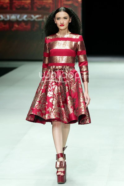 Gregorius Vici The Glitz. GARUDA INDONESIA LADIES FIRST!!. Indonesia Fashion Week 2014 at Jakarta Convention Center. Jakarta. [Foto: Mohammad Abduh/Wolipop]