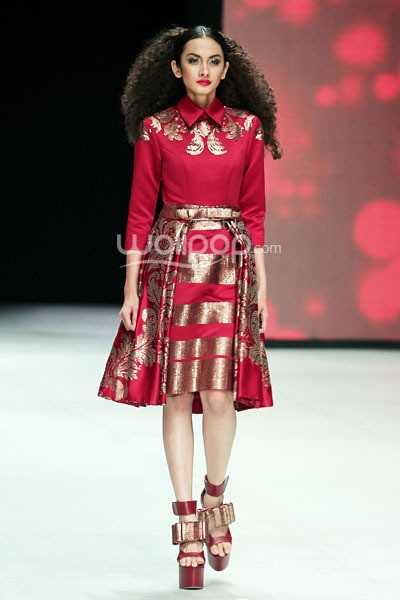 Gregorius Vici The Glitz. GARUDA INDONESIA LADIES FIRST!!. Indonesia Fashion Week 2014 at Jakarta Convention Center. Jakarta. [Foto: Mohammad Abduh/Wolipop]