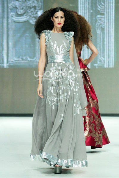 Gregorius Vici The Glitz. GARUDA INDONESIA LADIES FIRST!!. Indonesia Fashion Week 2014 at Jakarta Convention Center. Jakarta. [Foto: Mohammad Abduh/Wolipop]