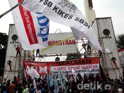 Ratusan Buruh Deklarasikan Dukung PDIP
