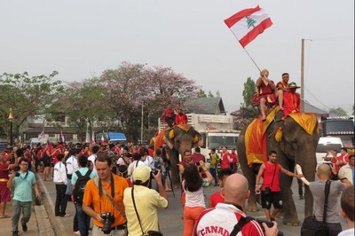 Serunya Parade Gajah & Jagoan Thai Boxing Sedunia
