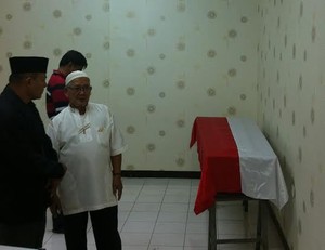 Jenazah AKBP Pamudji Disimpan Dalam Peti Berbalut Merah Putih