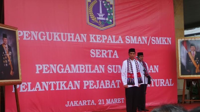 Pidato 2 Kalimat Jokowi untuk Para Kepsek yang Lolos Lelang Jabatan