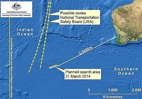 Penampakan Area yang Bakal Disisir Terkait Dugaan Puing MH370