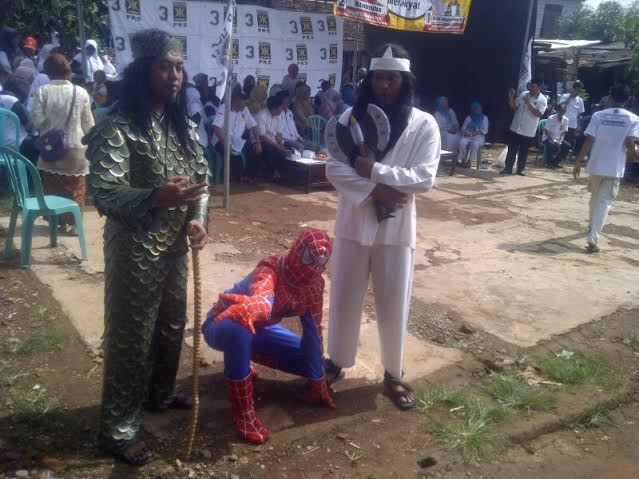 Kampanye di Cilandak, PKS Bawa Spiderman, Wiro Sableng dan Si Buta dari Gua Hantu