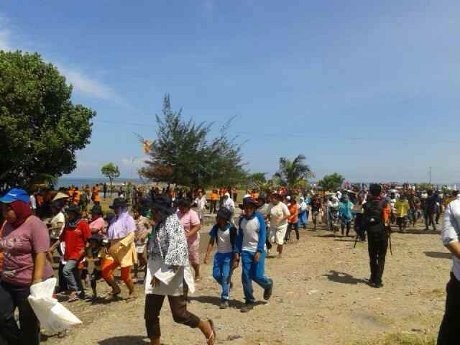 Antusiasme Masyarakat Mentawai Ikut Gladi Lapang Ancaman Gempa