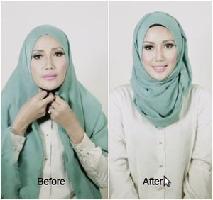 Tutorial Hijab: Tampil Simpel dengan Scarf Polos Tanpa Jarum Pentul