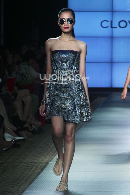 Farah Khan Clover Canyon. Plaza Indonesia Fashion Week 2014 at Function Hall Plaza Indonesia Lt.2. Jakarta. [Foto: Mohammad Abduh/Wolipop]