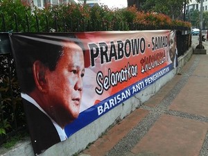 Muncul Spanduk Prabowo-Samad Selamatkan Indonesia di Menteng