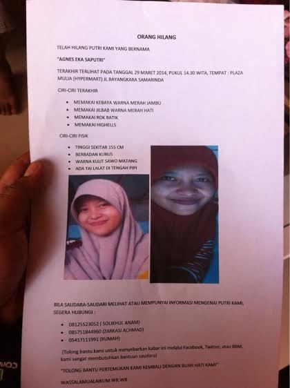 Usai Wisuda Sebagai Lulusan Terbaik, Agnes Hilang di Plaza Mulia Samarinda