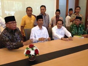 Jokowi Bertemu Para Tokoh Pesantren dan Cendikiawan di Ponpes