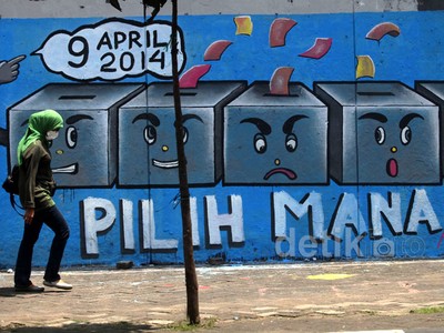 Mural Pemilu Pilih Mana