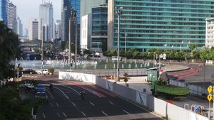 Ini Penampakan Sepinya Lalu Lintas di HI di Hari Pencoblosan