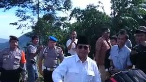 Nyoblos di Hambalang, Prabowo Targetkan Gerindra Menang