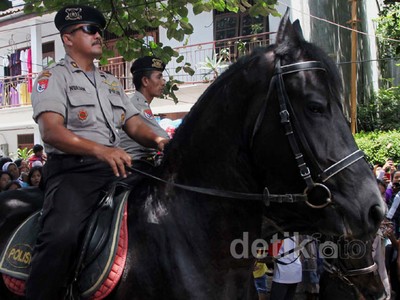 Pasukan Berkuda Ikut Amankan TPS