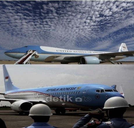 Membandingkan Pesawat Garuda RI-1 dan Air Force One AS