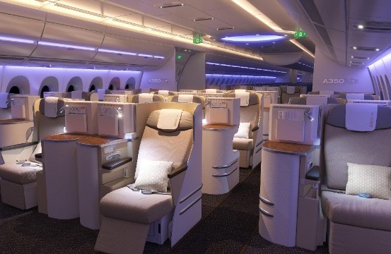 Mengintip Mewahnya Kabin Pesawat Airbus A350 XWB