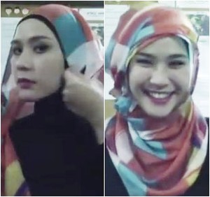 Tutorial Hijab dengan Aksen Topi untuk Hang Out
